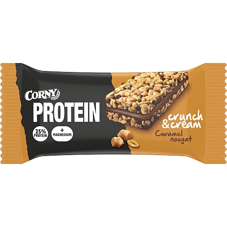 Proteinbar m. karamel- og nougat