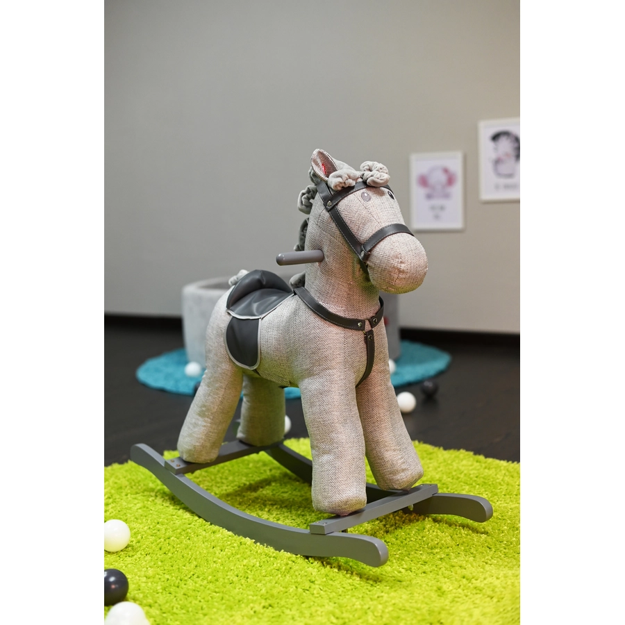 knorr toys® Schaukelpferd Grey horse grau