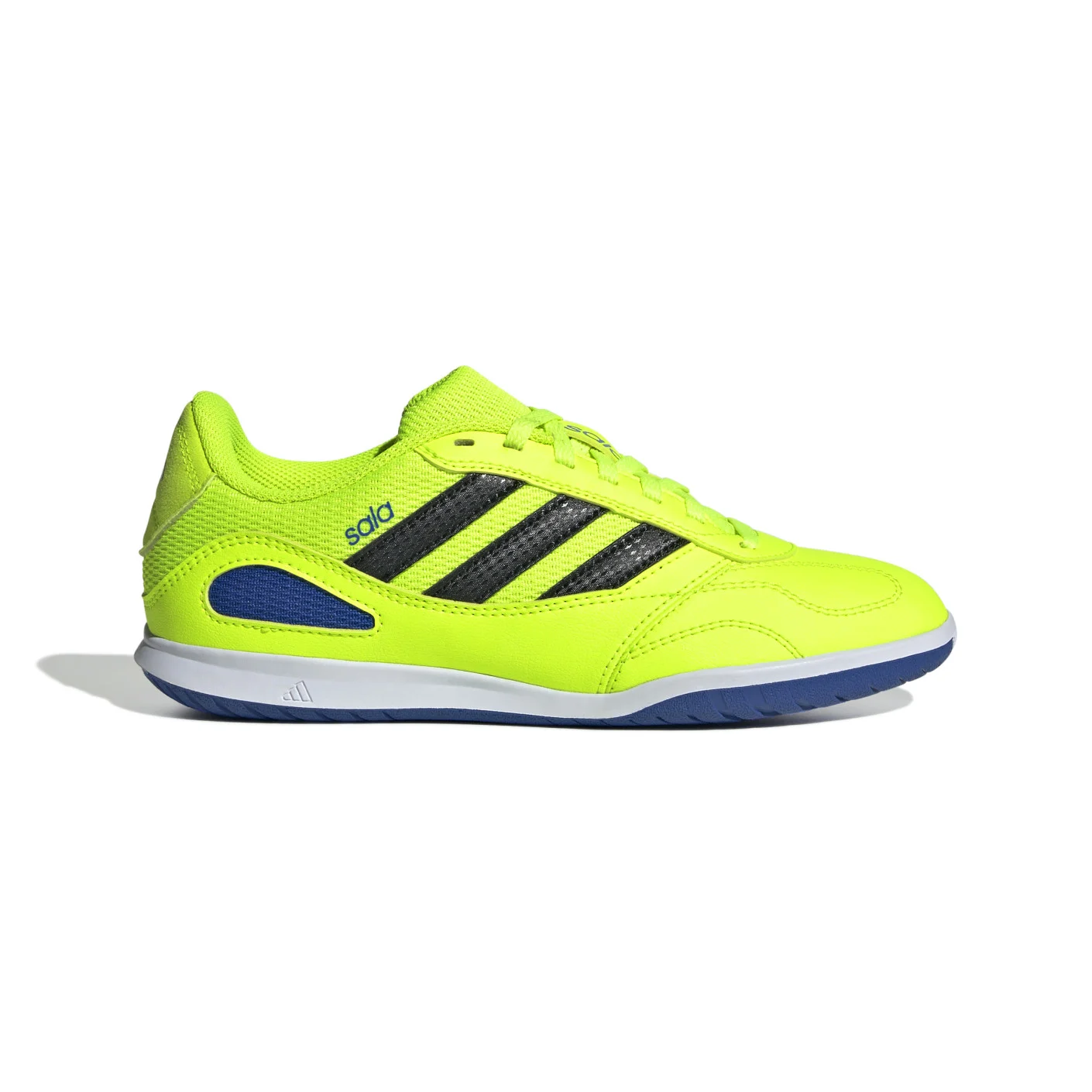 Adidas Super Sala III Zaalvoetbalschoenen (IN) Kids Neongeel Blauw Zwart