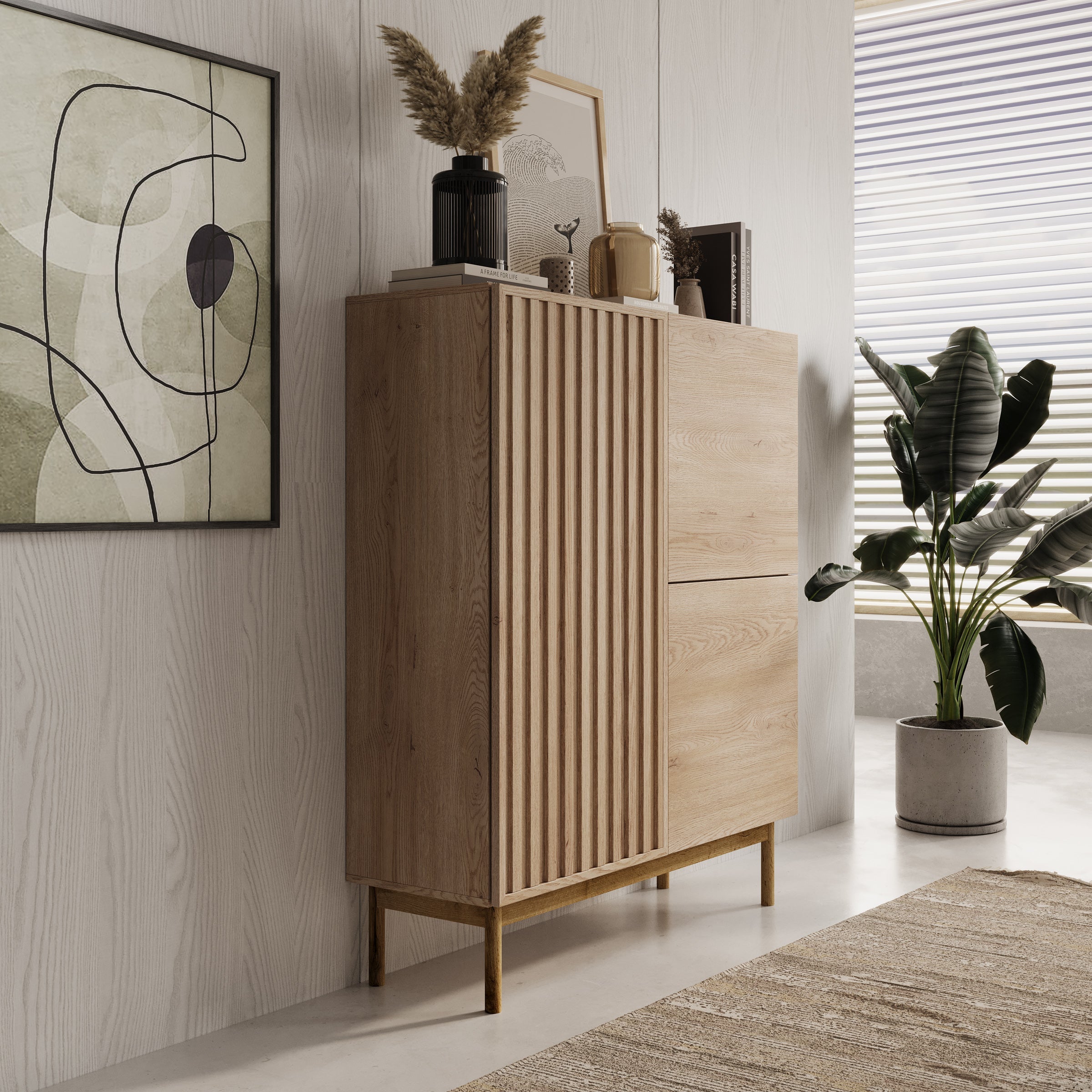 Meubella - Dressoir Storm - Eiken - 106 cm