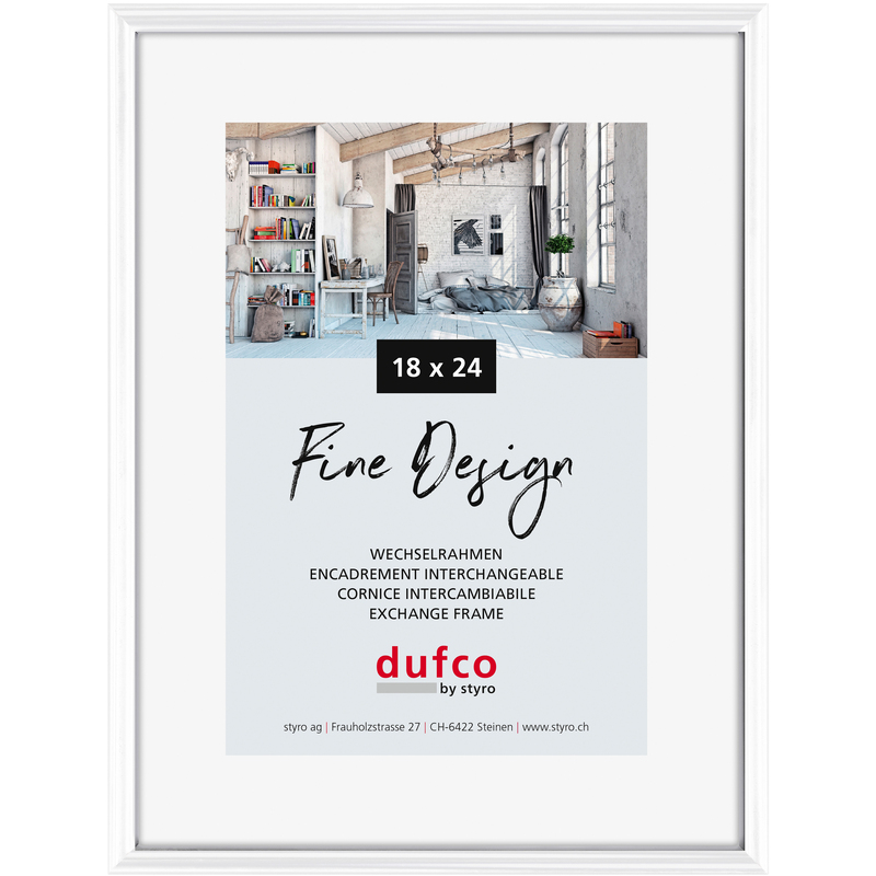 Dufco Bilderrahmen Fine Design, 18 x 24 cm, weiss