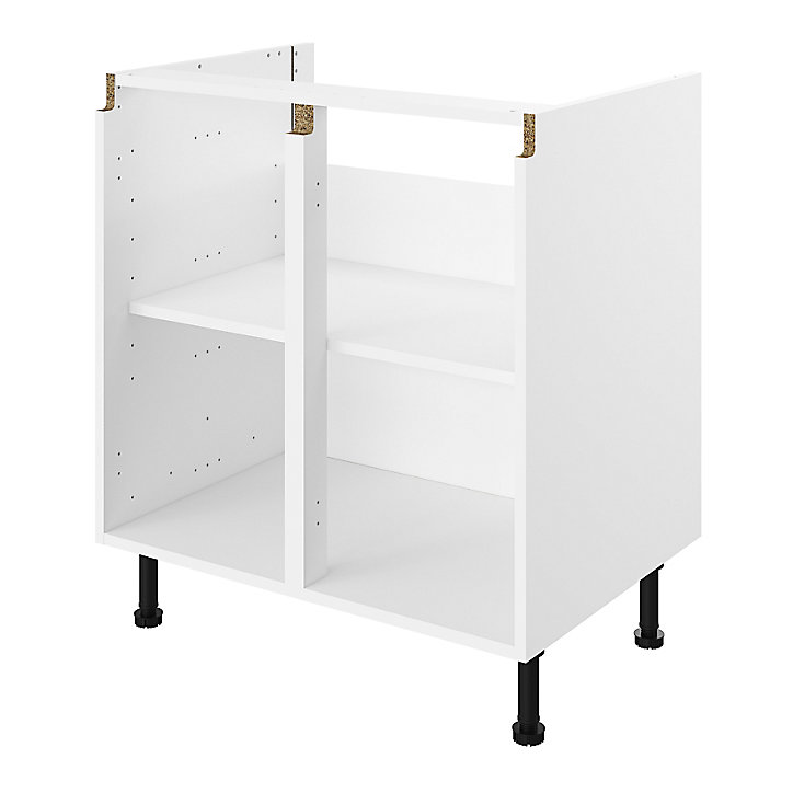 Caisson bas de cuisine blanc L. 80 cm Caraway Innovo GoodHome
