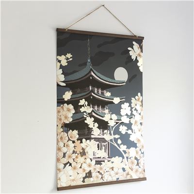 Affiche à suspendre motif pagode
