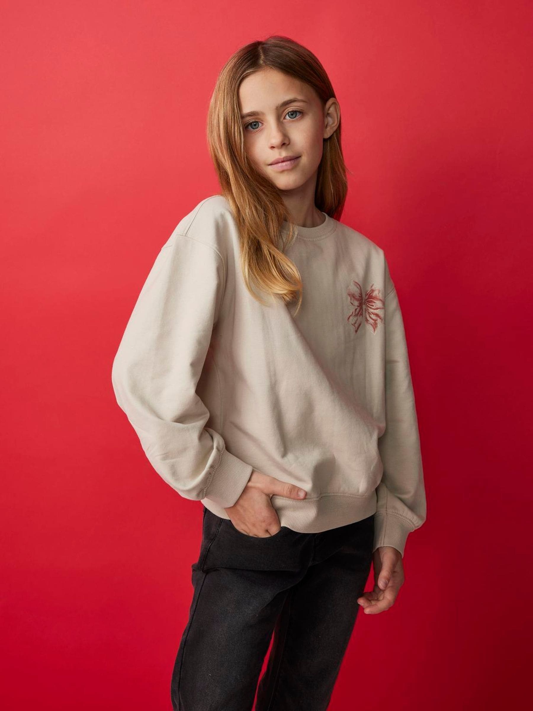 NAME IT - Kerstmis sweatshirt met strikdetail