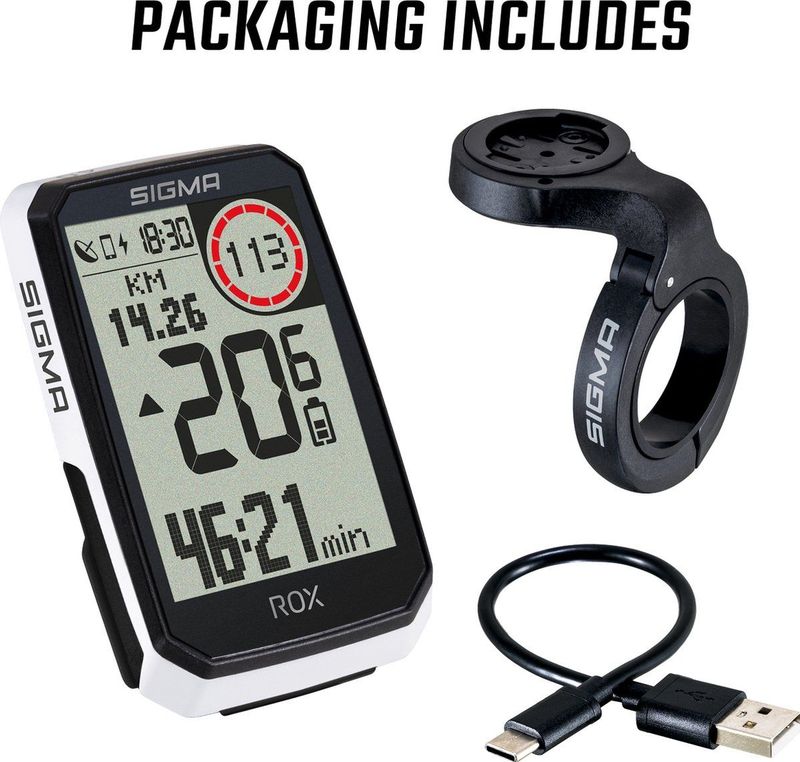SIGMA - ROX 4.0 ENDURANCE - Fietscomputer - Wit - 40 uur looptijd - GPS met 30 functies