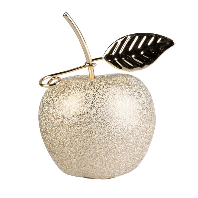 Deko-Apfel gold - ca. 8 x 7 x 10 cm