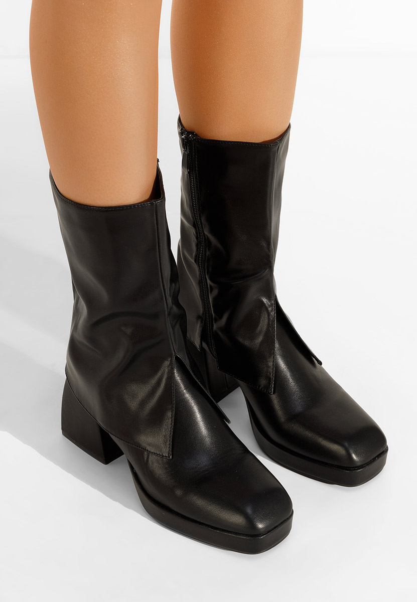 Bottes à talon noires Zalamea