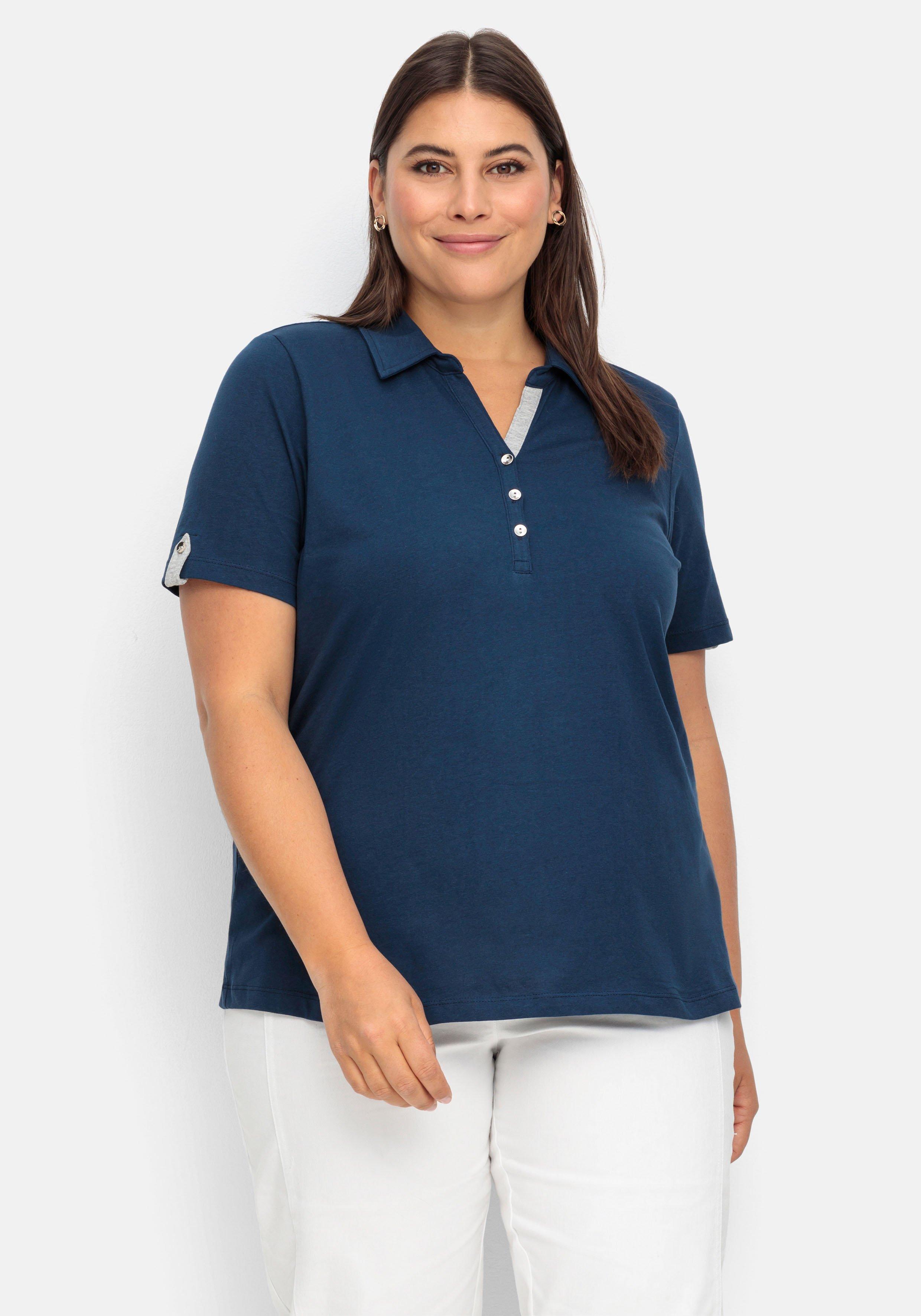 Poloshirt mit kurzem Arm und Kontrastdetails