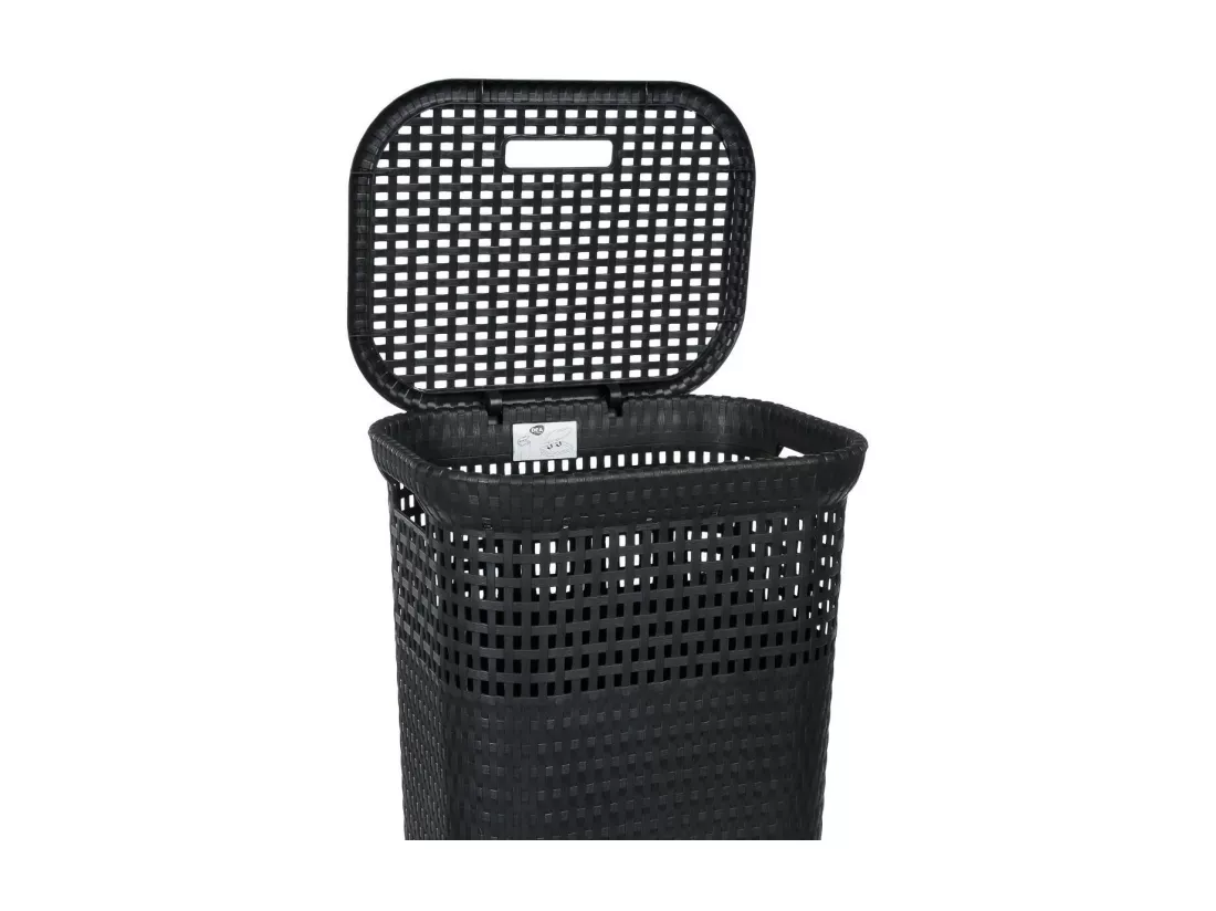 Panier à linge 60L Gris L 42 x P 33 x H 57 cm
