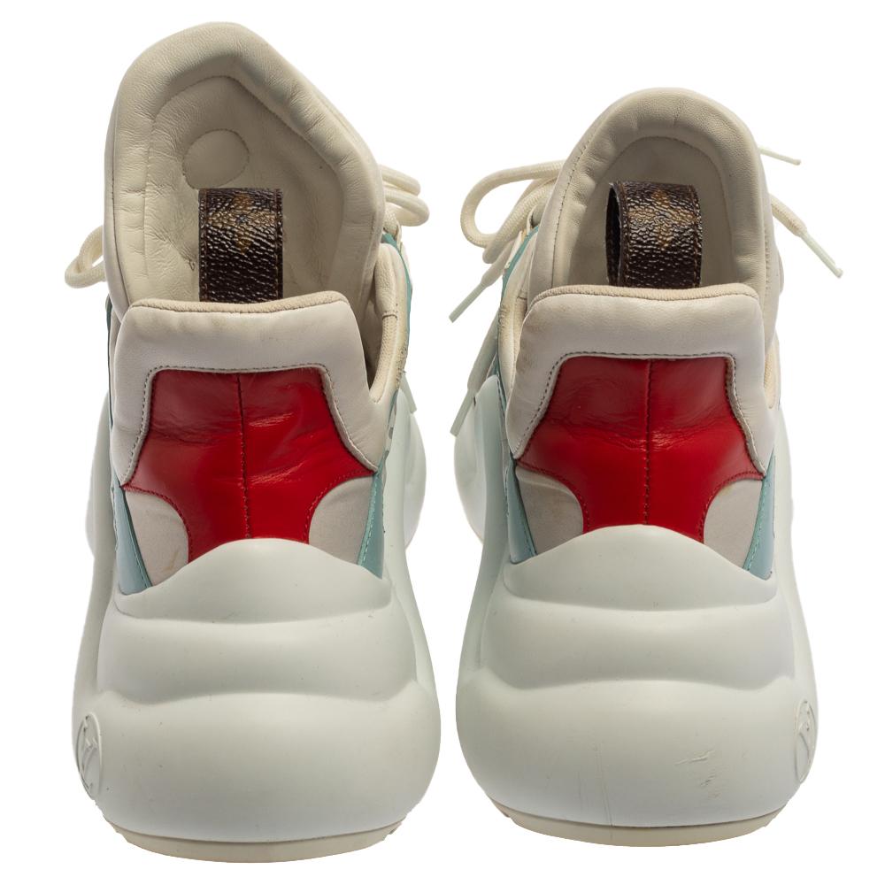 Louis Vuitton Mesh And Monogram Canvas Archlight Lace Up Sneakers
