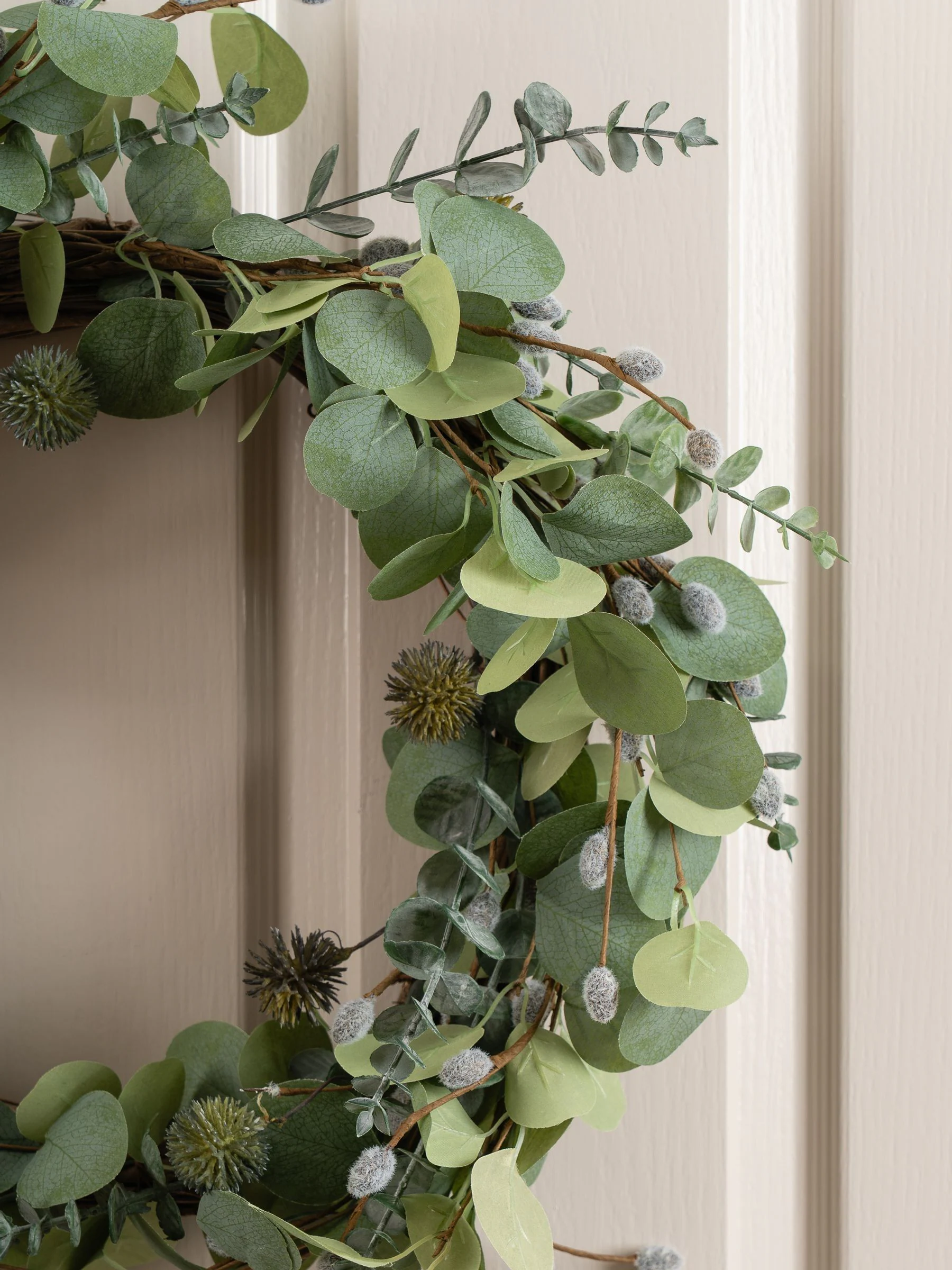 Scottish Everlastings Ltd Artificial Eucalyptus & Pussy Willow Wreath