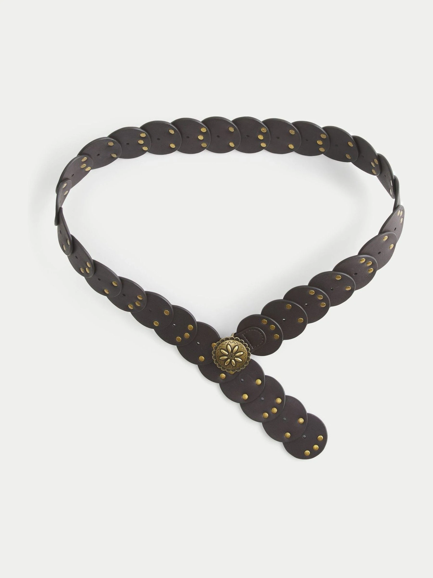Hollister Boho Western Medalllion Brown Belt