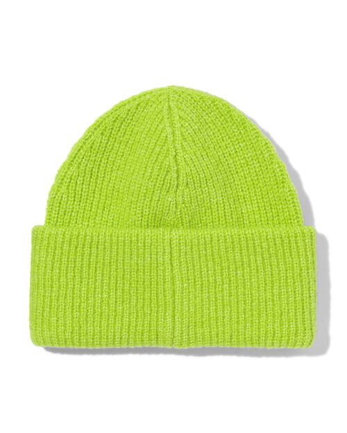 bonnet vert clair pour femme avec laine