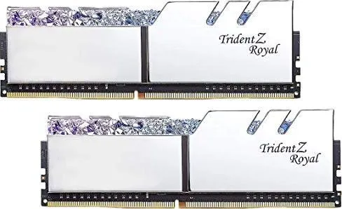 G.Skill Trident Z Royal Series - DDR4 - sæt - 32 GB: 2 x 16 GB - DIMM 288-PIN - 3200 MHz / PC4-25600 - CL16 - 1.35 V - ikke bufferet - ikke-ECC - sølv