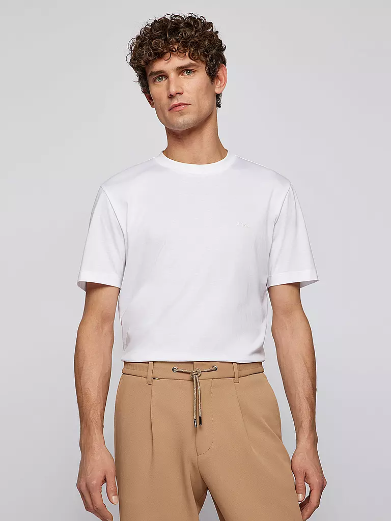 BOSS T-Shirt Regular Fit THOMPSON weiss