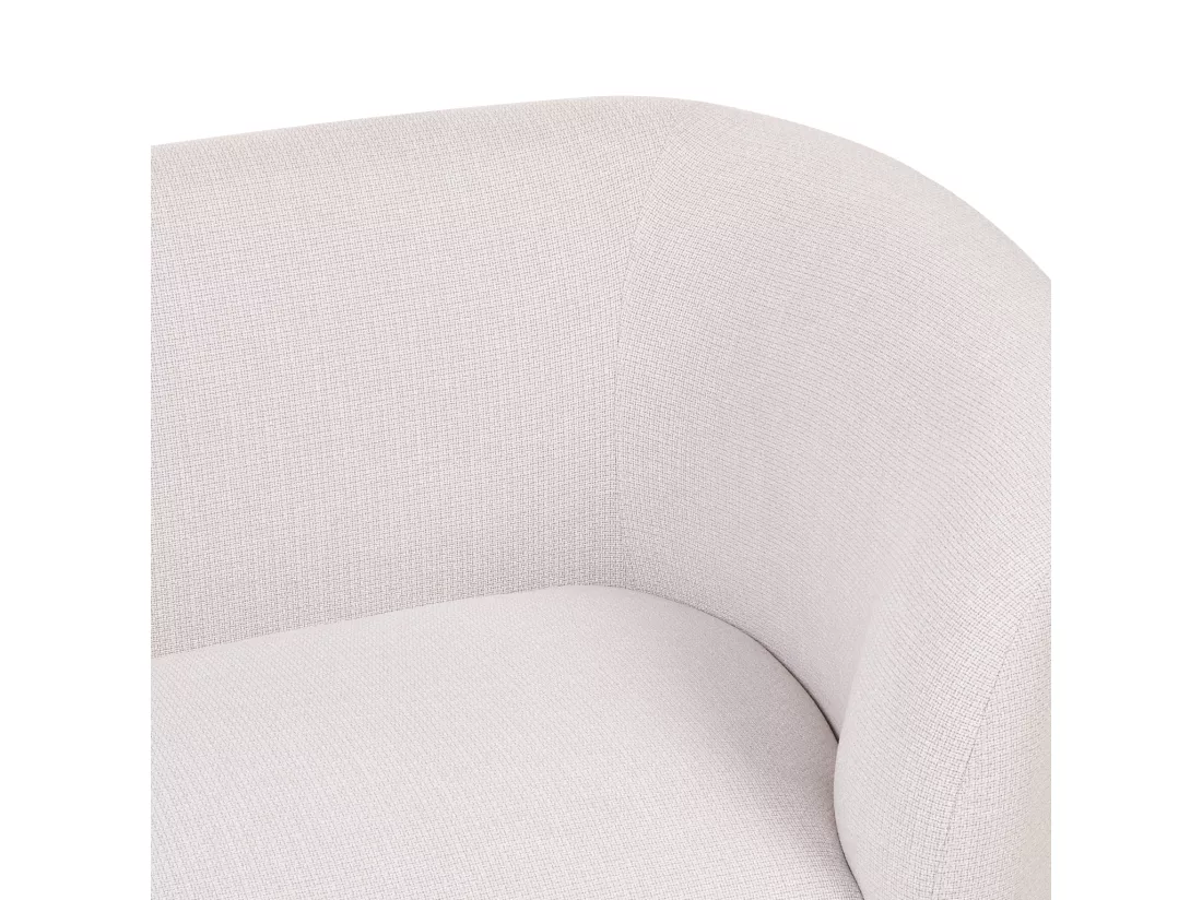 Canapé 2 places en tissu beige et doré LOEN