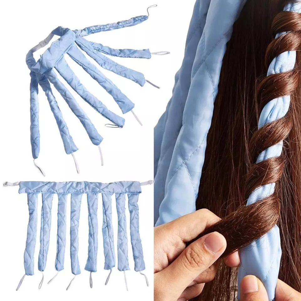 Locken Haarband Heatless Curler Locken Haar Styling ohne Hitze - Blau