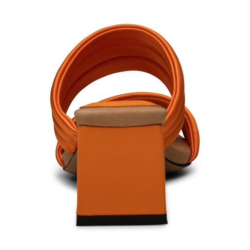 Shoe The Bear Sylvi Højhælede Sandaler, Orange Satin, 41
