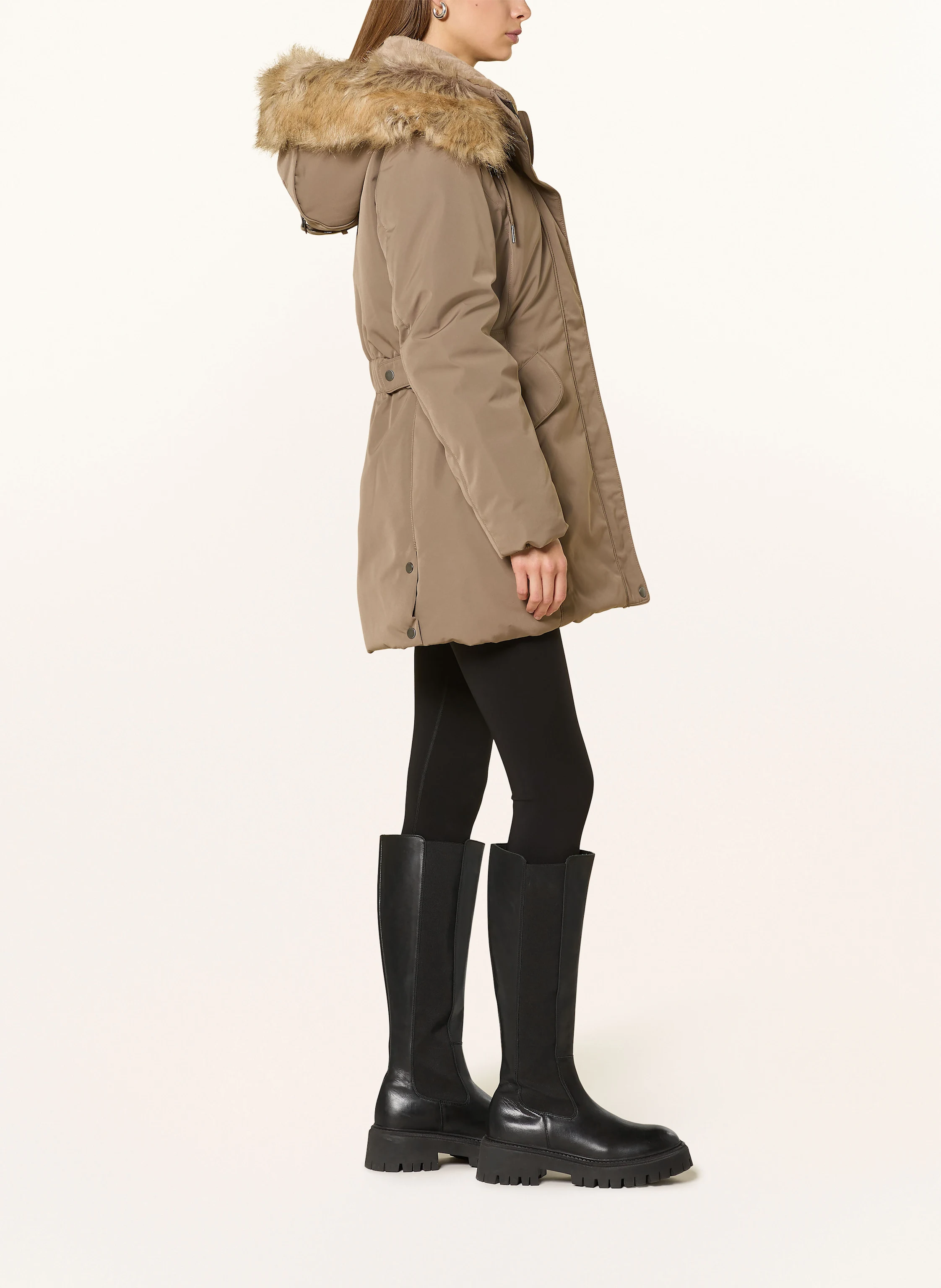 ONLY Parka mit abnehmbarer Kapuze und Kunstfell