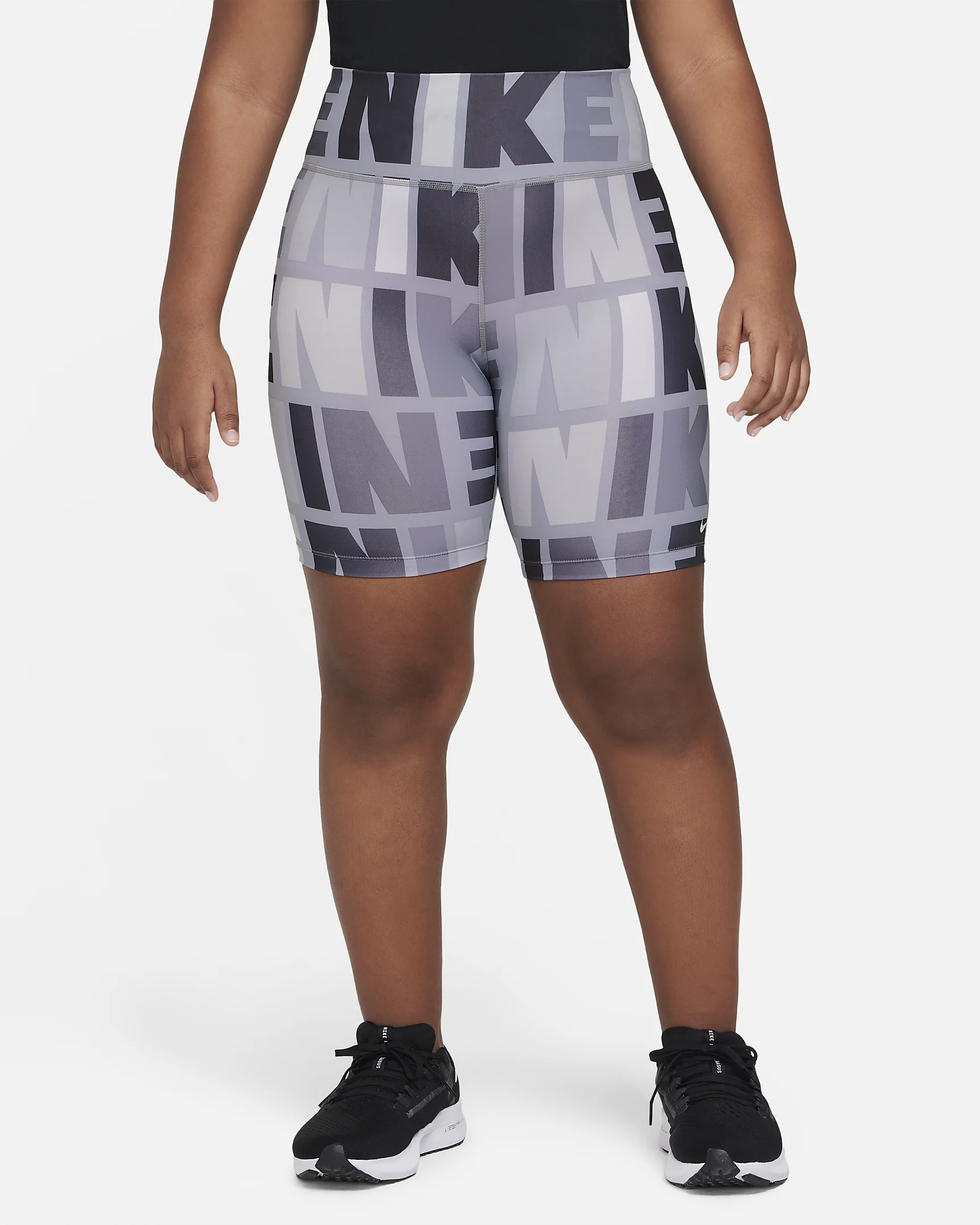Nike Dri-FIT Logo Biker Short Meisjes Grijs