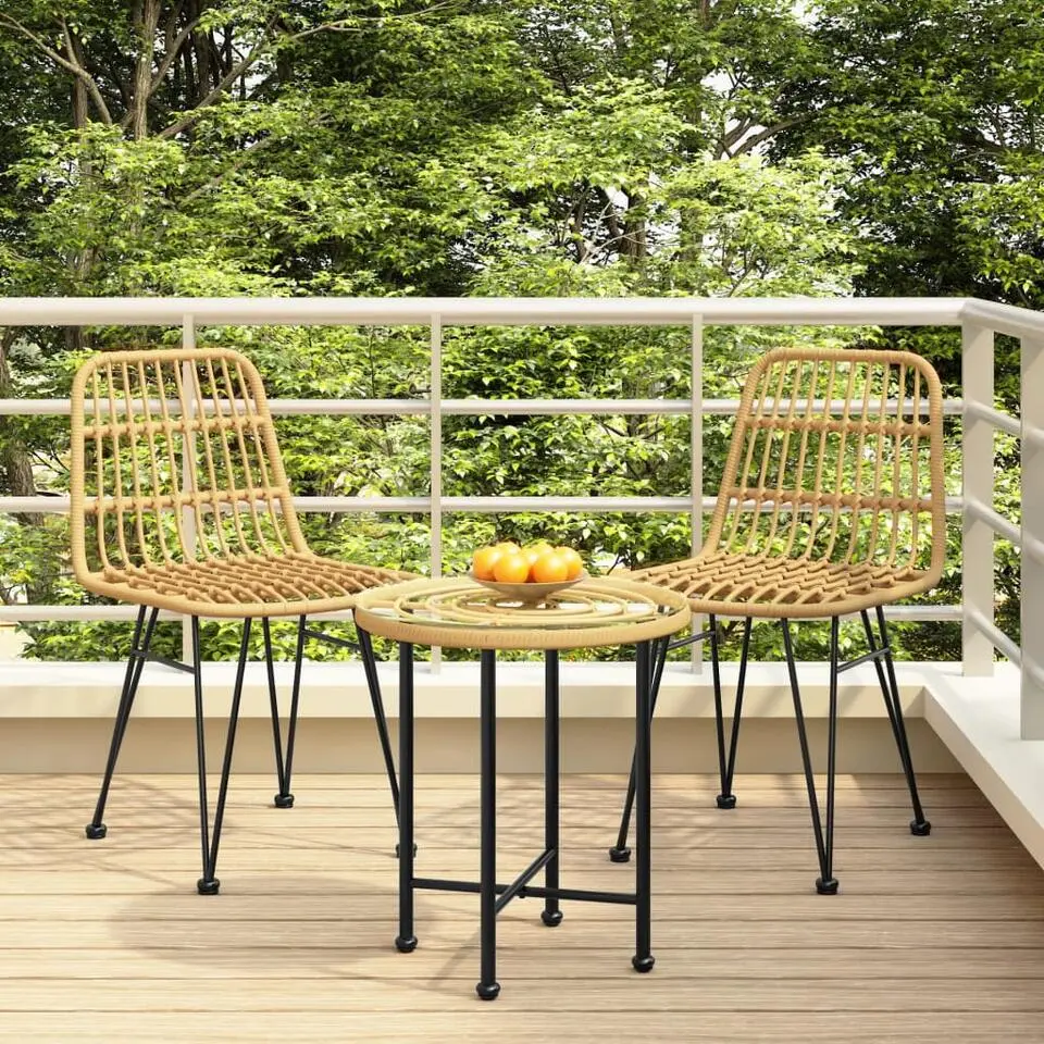 vidaXL - Tuinstoelen - Bruin - Staal - 2 stuks -48x62x84 cm