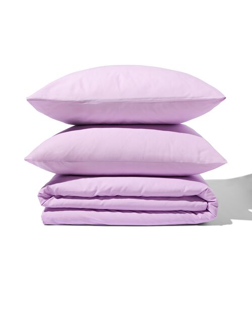 housse de couette coton doux 200 x 200/220 lilas