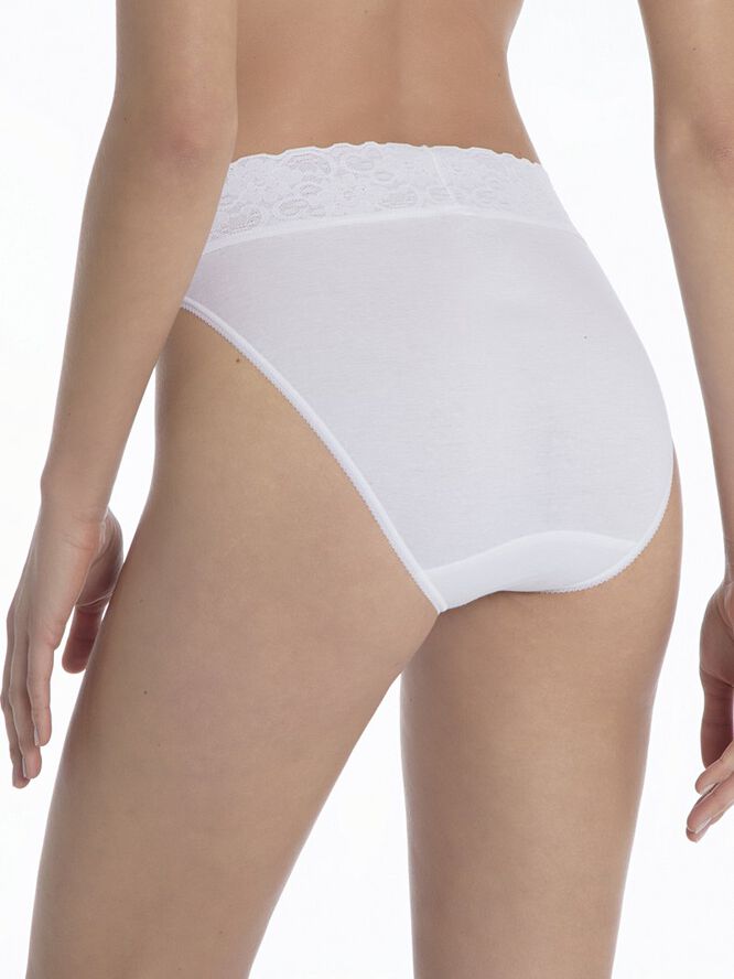 Calida Classic Lycraspitze Jazzpant Hvid