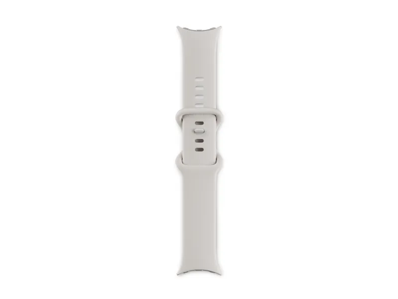 Google Pixel Watch 2 - Poleret sølvaluminium - smart ur med aktivt bånd - fluoroelastomer - porcelæn - båndstørrelse: S/L - 32 GB - Bluetooth, Wi-Fi, NFC, LTE - 4G - 31 g