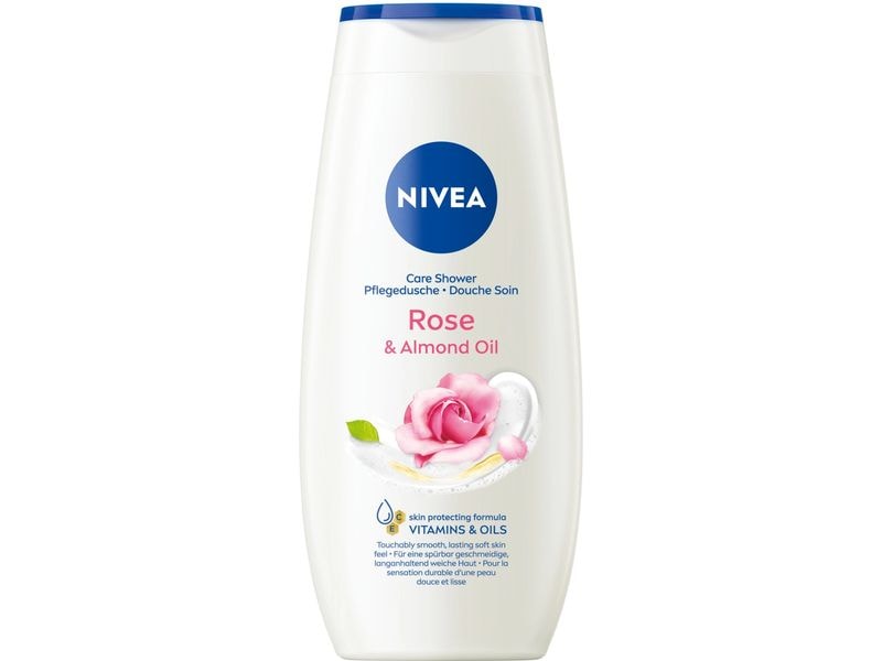 NIVEA Pflegedusche Rose and Almond Oil 250 ml Milde Duschcreme mit Mandelöl pflegt die Haut und zarter Rosen-Duft verwöhnt die Sinne