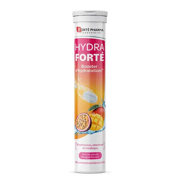 Forté Pharma HydraForté Hidratação Mango Passion Eletrólitos Vitaminas 24 comprimidos