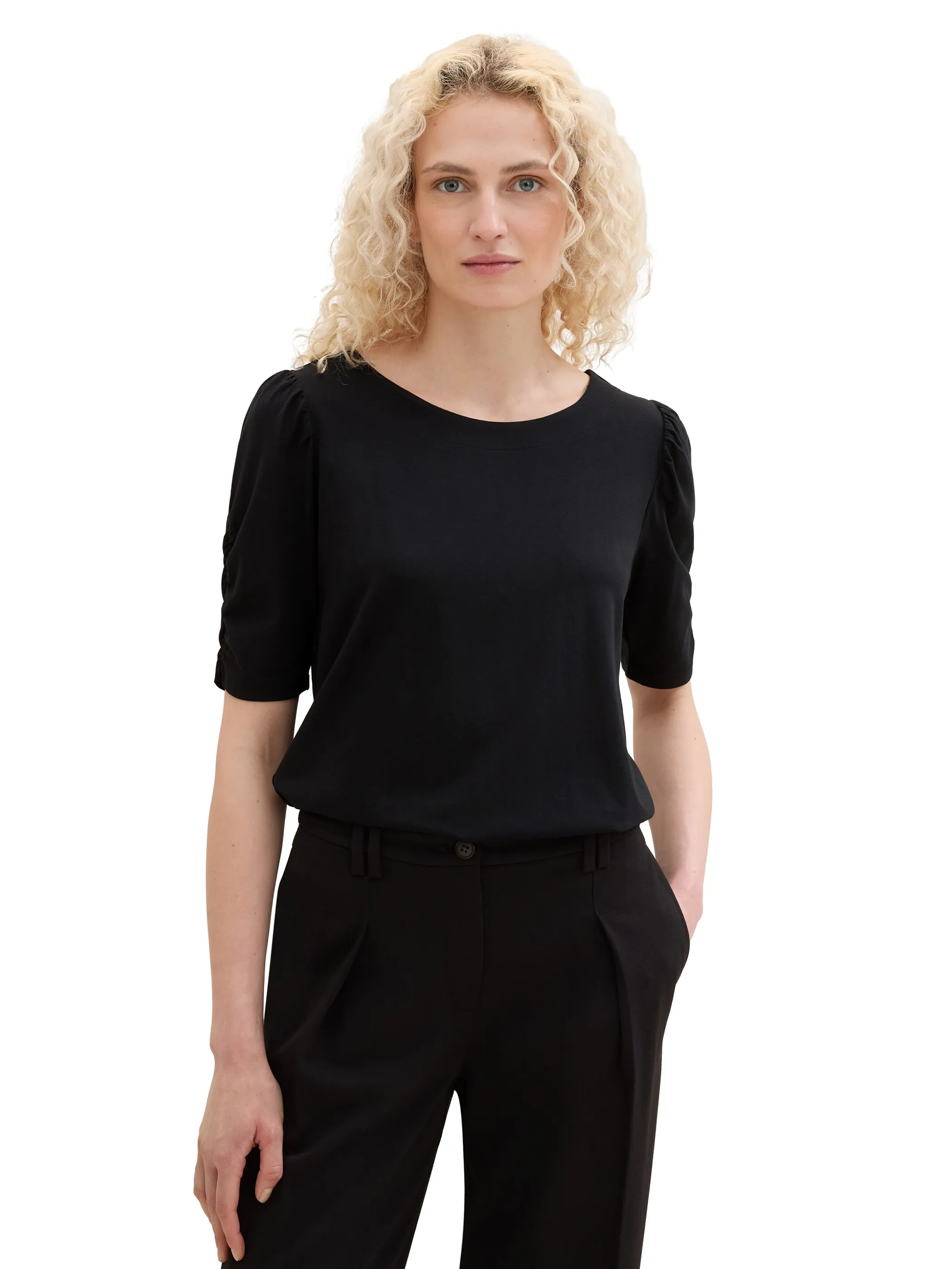 Damen Shirt mit edler Raffung