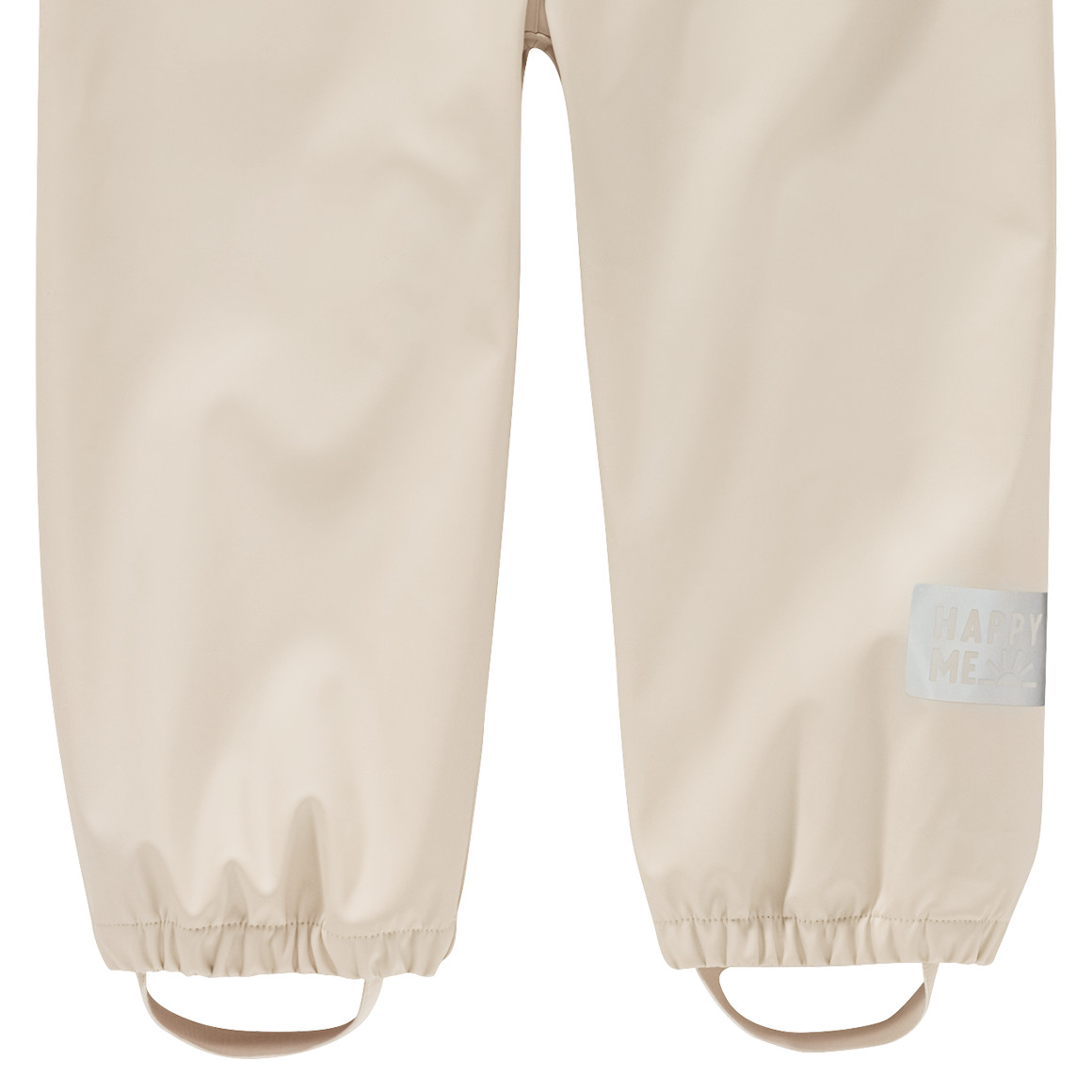 Topomini Baby Regenhose mit elastischen Trägern creme