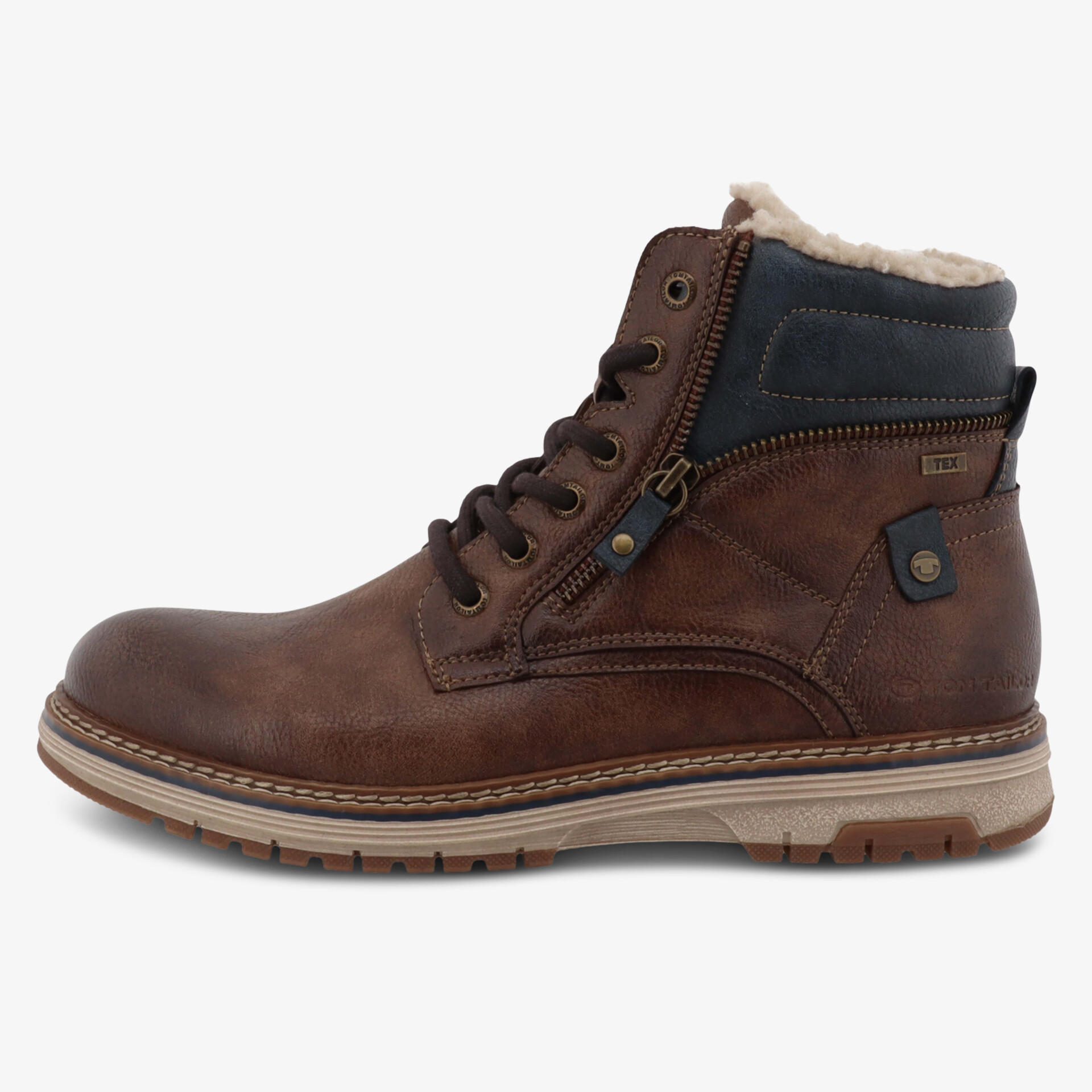 TOM TAILOR Herren Schnürboots cognac