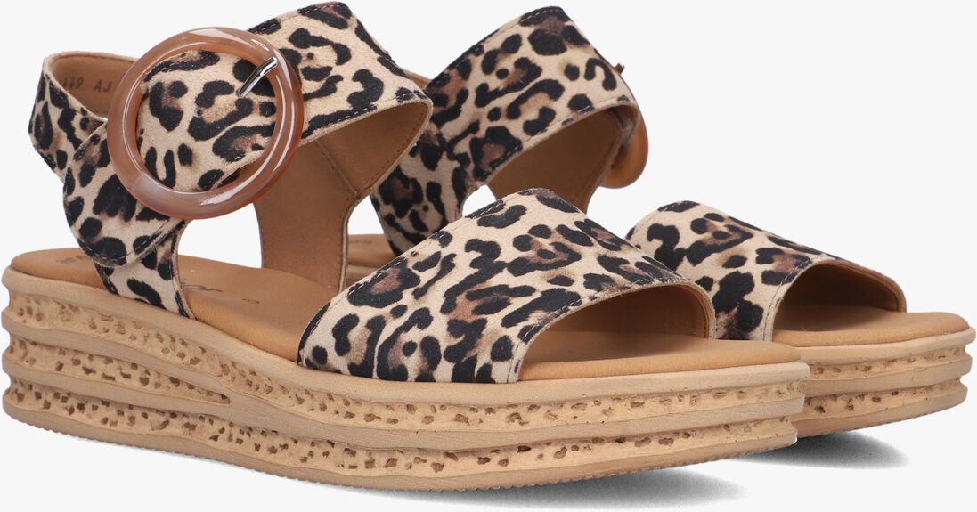 bruine gabor platte sandalen 550.2