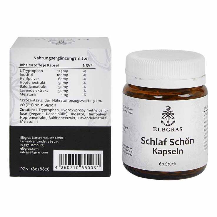 Schlaf Schön Kapseln mit Melatonin, 60 St