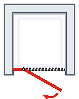 Porte de douche pivotante, 120 x 192 cm, Schulte NewStyle, verre transparent anticalcaire