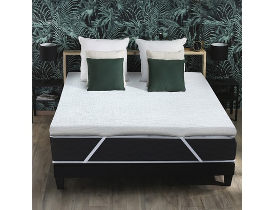 IDLITERIE - Sur matelas Surmatelas déhoussable mémoire de forme 50 kg - 180x200cm