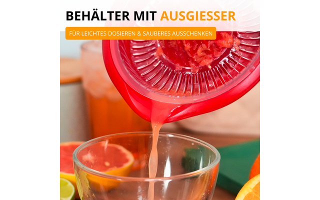 Westmark Limetta Zitrus- und Orangenpresse 350 ml rot