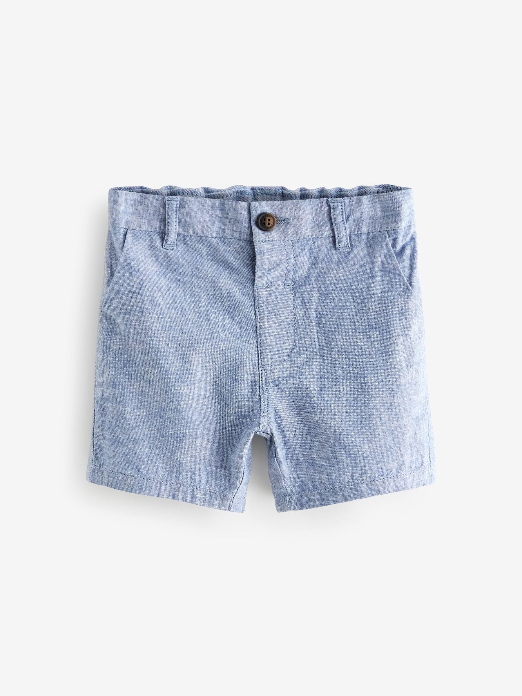 Chambray blauw - Chinoshort (3 mnd-7 jr)