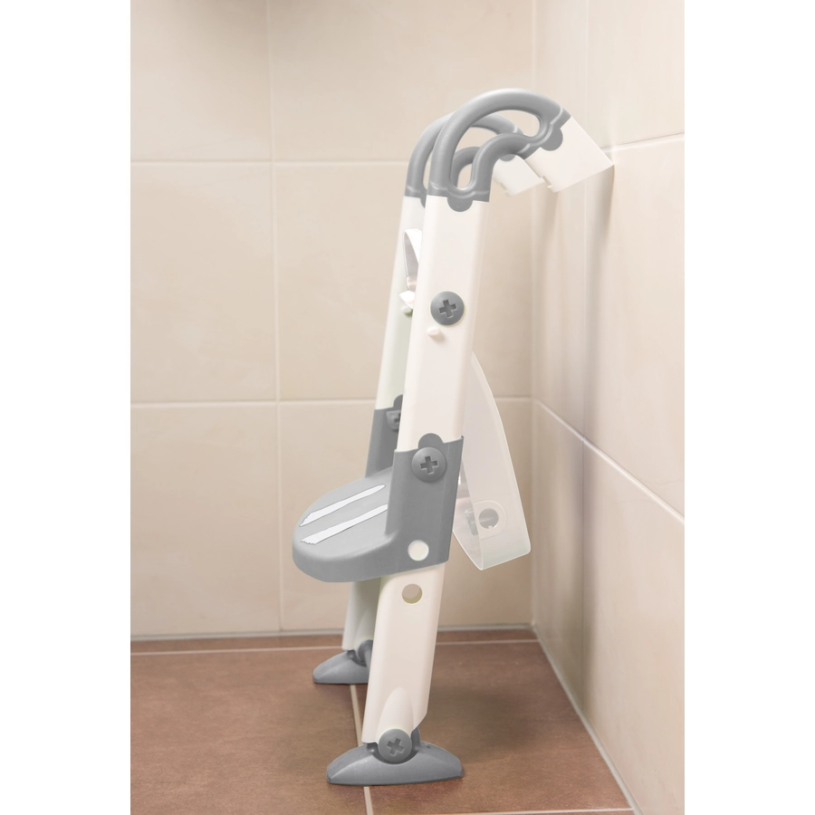 Rotho Babydesign Toilettentrainer Kidskit 3-in-1 silbergrau  weiß