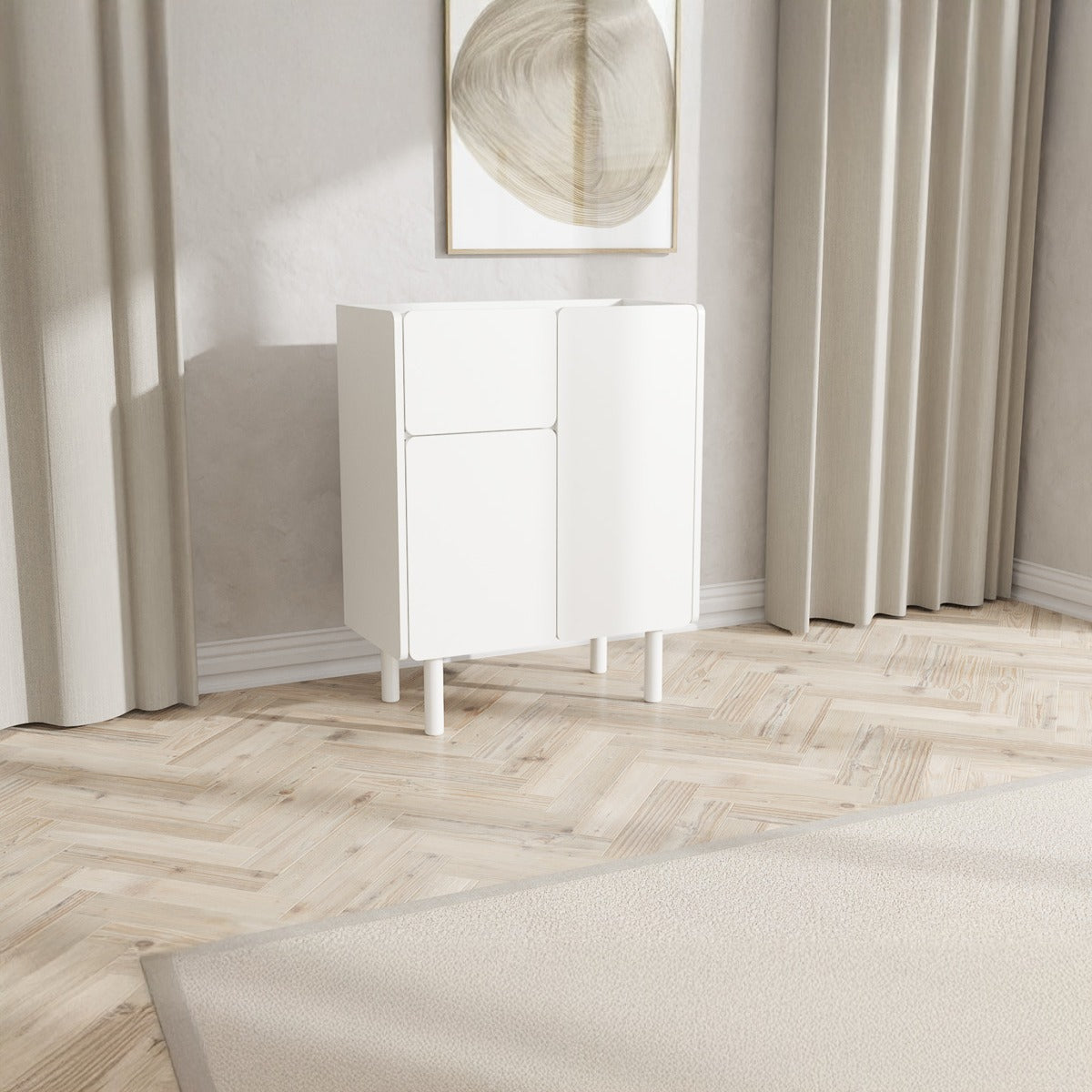 Giga Living - Kast Wit Metaal - 80x40x100cm - Bera