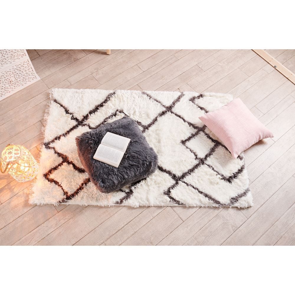 Coussin de sol shaggy 40x40 cm