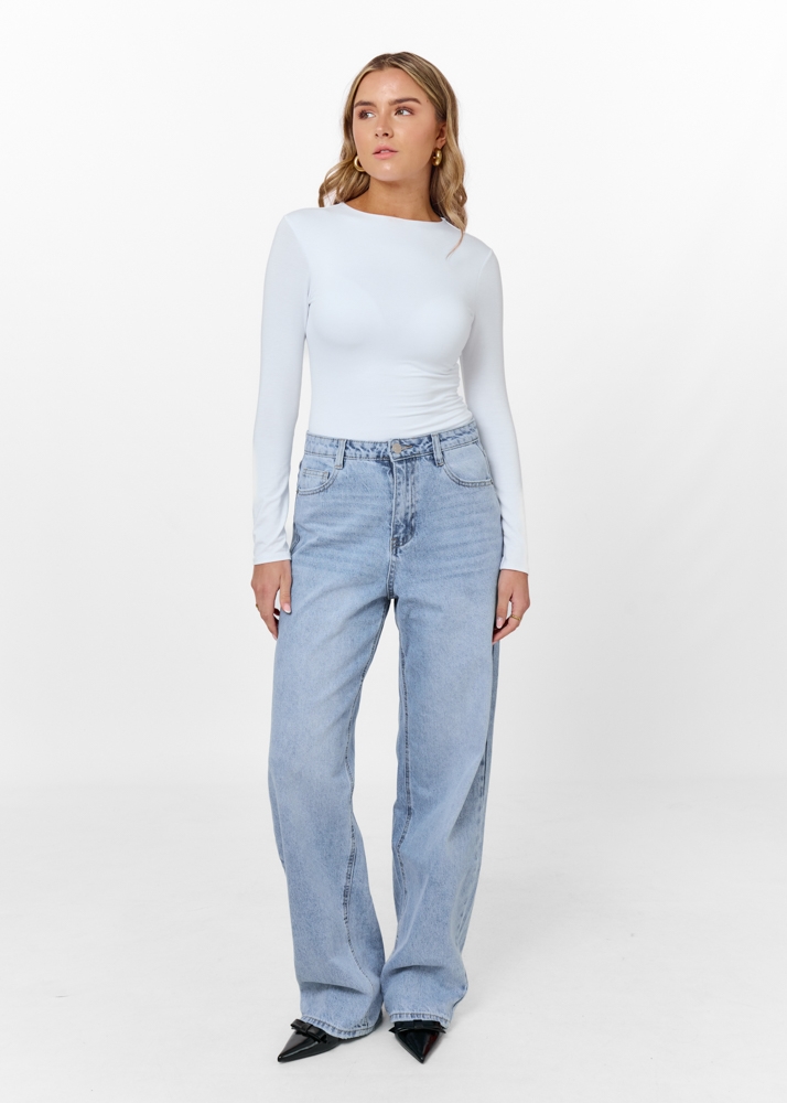 Loose fit jeans vintage blauw