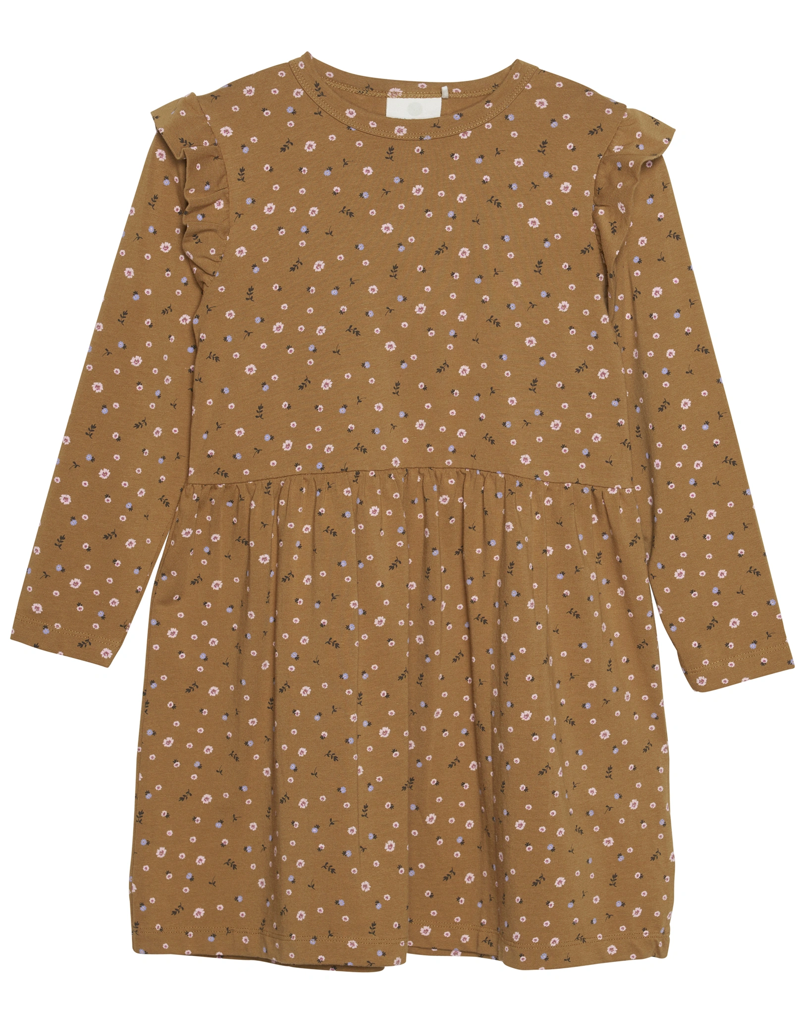 Langarm-Kleid FLOWER AOP in dijon
