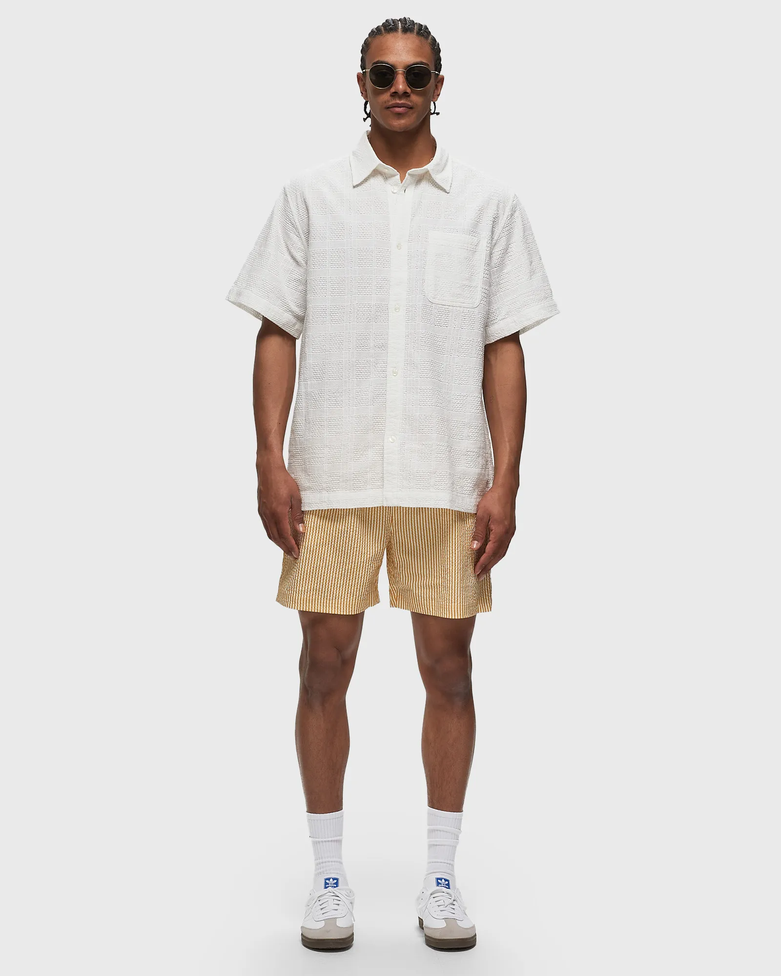 Shorts de banho Les Deux Stan Stripe Seersucker