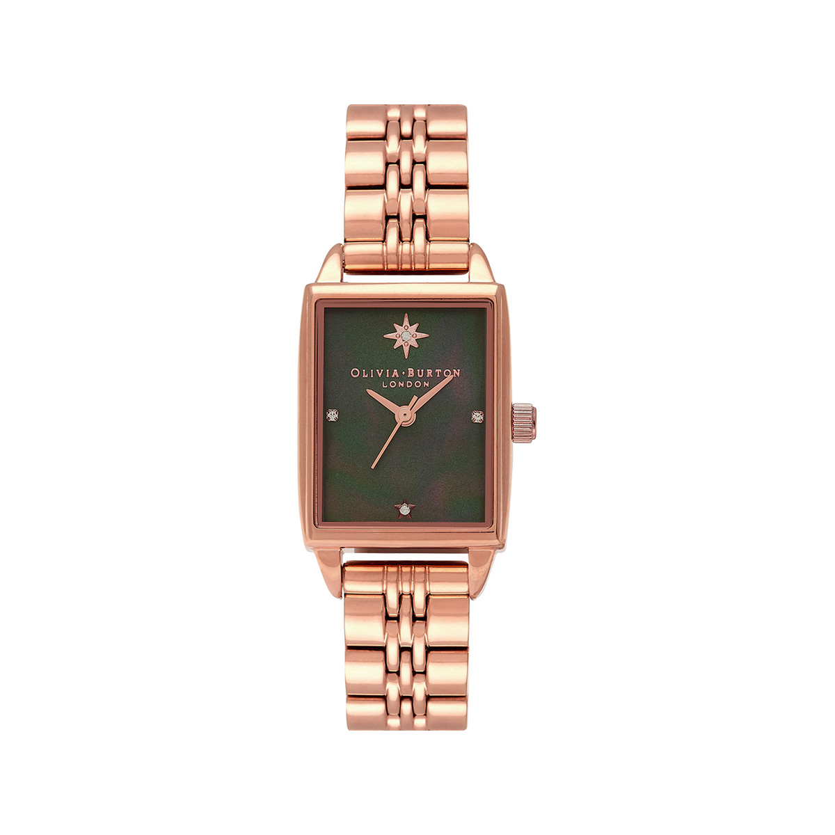 Montre Olivia Burton femme acier doré rose