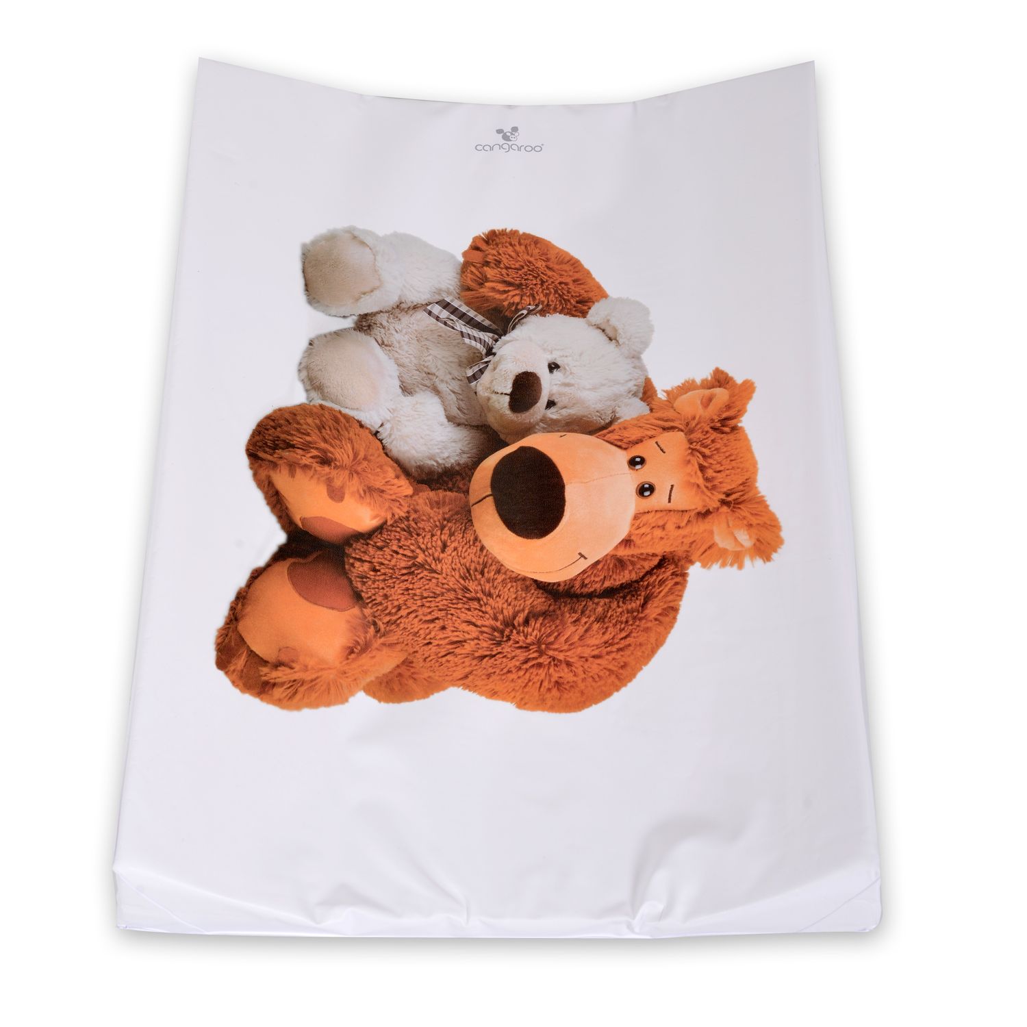 Cangaroo Wickelauflage Bären 67 x 44 cm, seitliche Erhöhung, abwaschbar weiß