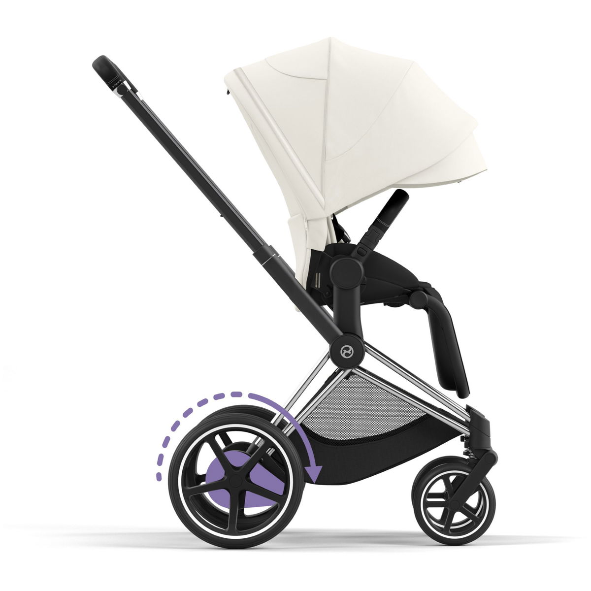 CYBEXCYBEX   ePriam 2.0 Chrome Black Kombikinderwagen off white light beige