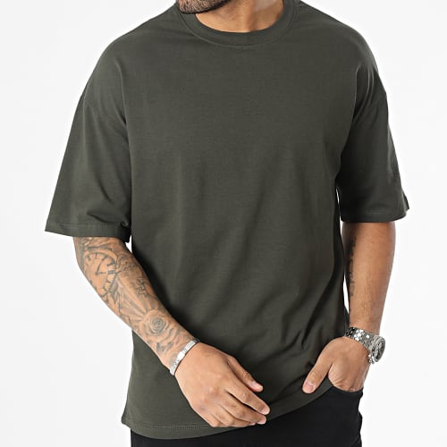 Lot De 2 Tee Shirts Oversize Large 1070521 Beige Vert Kaki