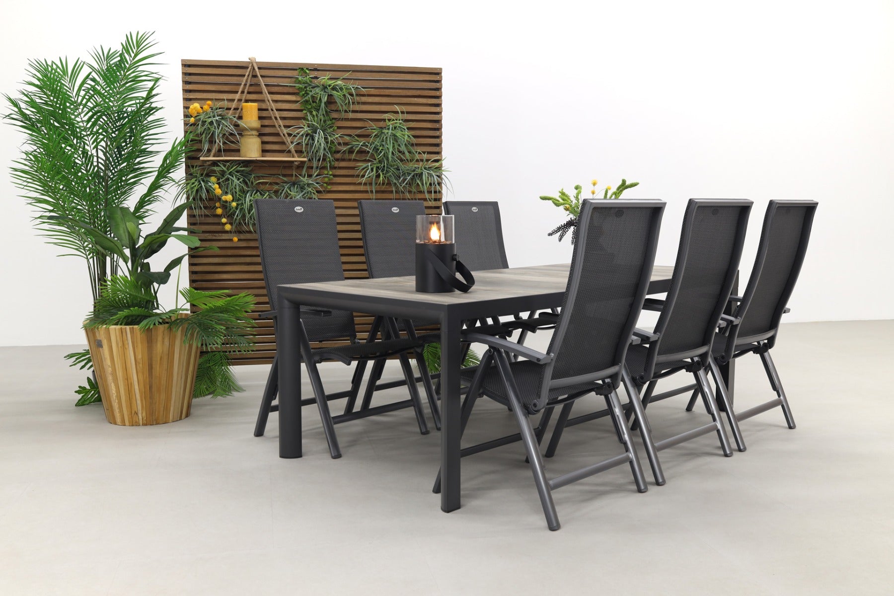 Hartman Valentino|Kings tuinset antraciet - 220x100 cm.